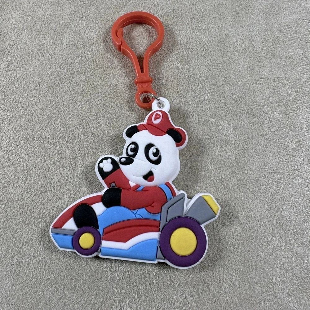 Care Bear in Car Backpack Keychains Clips Purse Charms Bag Tote Fobs (209)